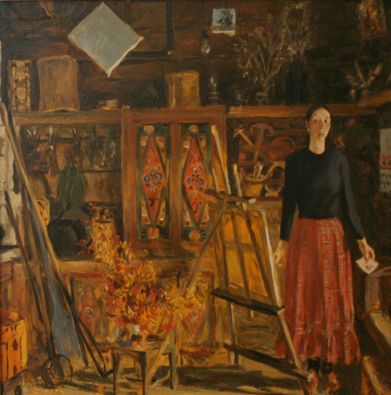 Осенний букет. Портрет Веры (1987 г.)