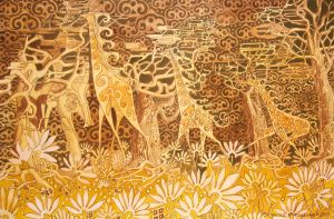 Триптих «Саванна». 2007: Семья жирафов.