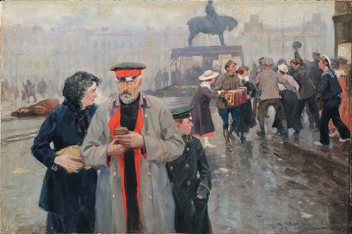 На улицах Петрограда. 1918 г.